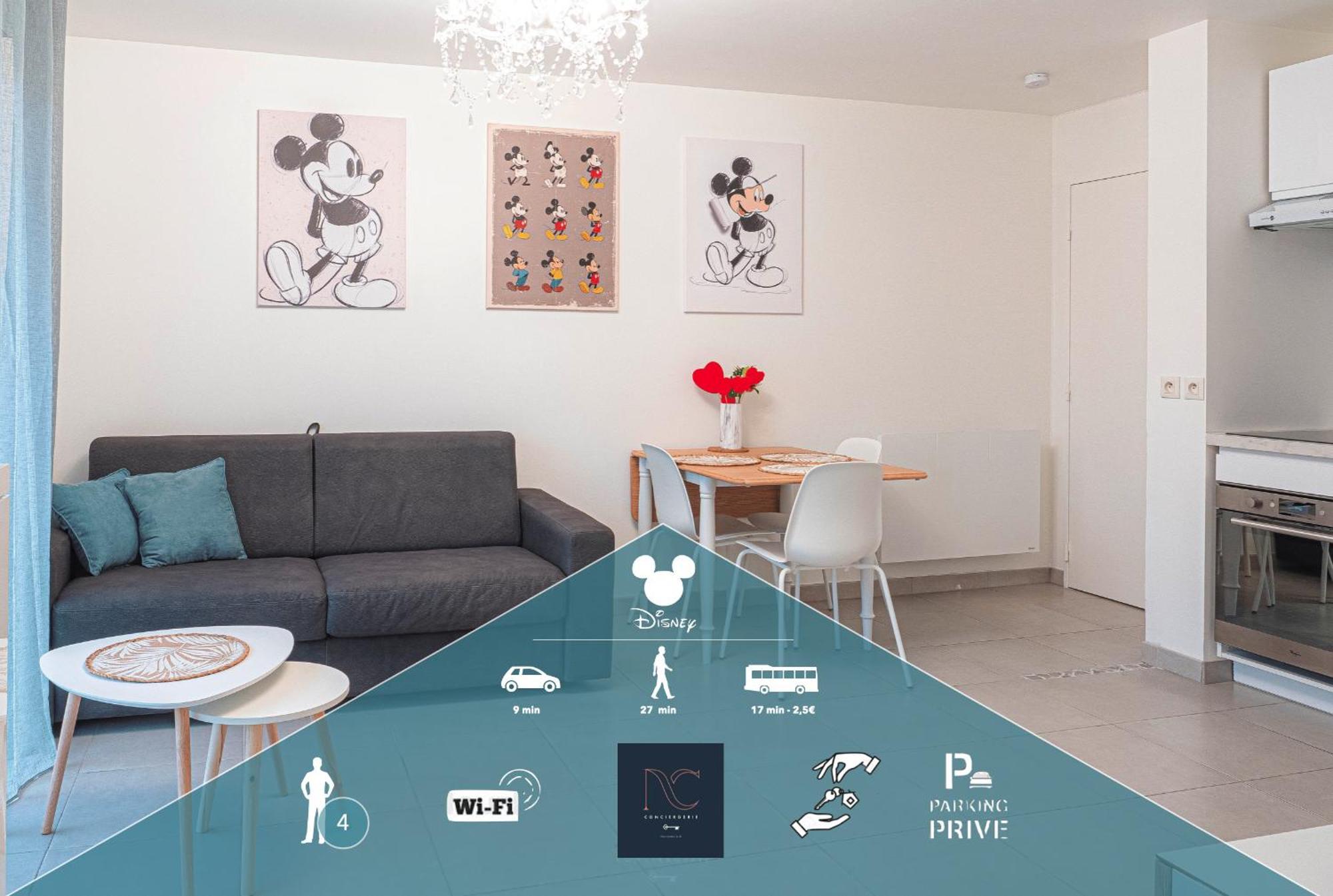*Disneyland-Paris* 4Pers, Parking, Wifi Chessy  Dış mekan fotoğraf
